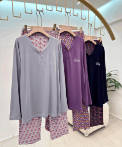 Alternative view of Midnight Spring Plus Size Cotton Blend Pajama Set
