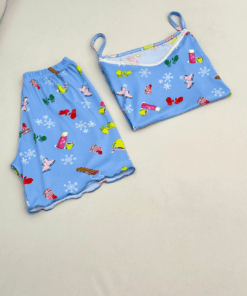 Women's  Cotton Blend Camisole Pajama Set with Shorts - Fun Assorted Prints