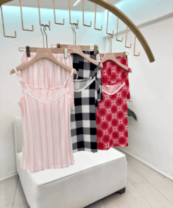 Alternative view of Women's  Cotton Blend Camisole Pajama Set with Shorts - Plaid & Striped Prints