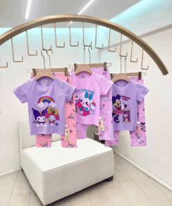 Alternative view of Girls' Pure Cotton Cute Character 2-Piece Pajama Set