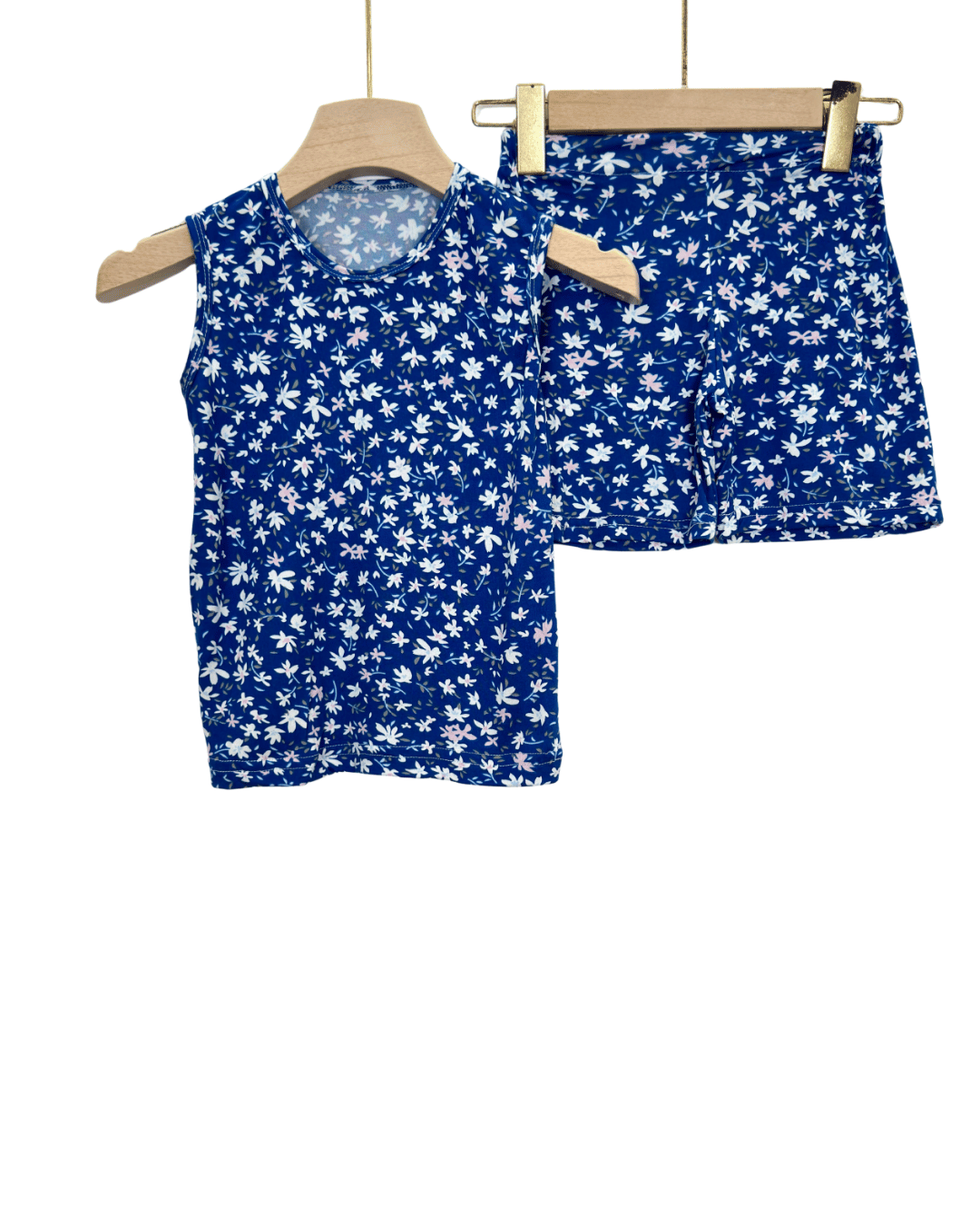 Kids Floral Print Sleeveless Pajama Set (Cotton Blend Suzette)